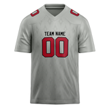 Custom Team Design Silver & Gray Colors Design Sports Football Jersey FT00TBB040403