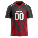 Custom Team Design Black & Maroon Colors Design Sports Football Jersey FT00TBB060108