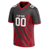 Custom Team Design Black & Maroon Colors Design Sports Football Jersey FT00TBB060108