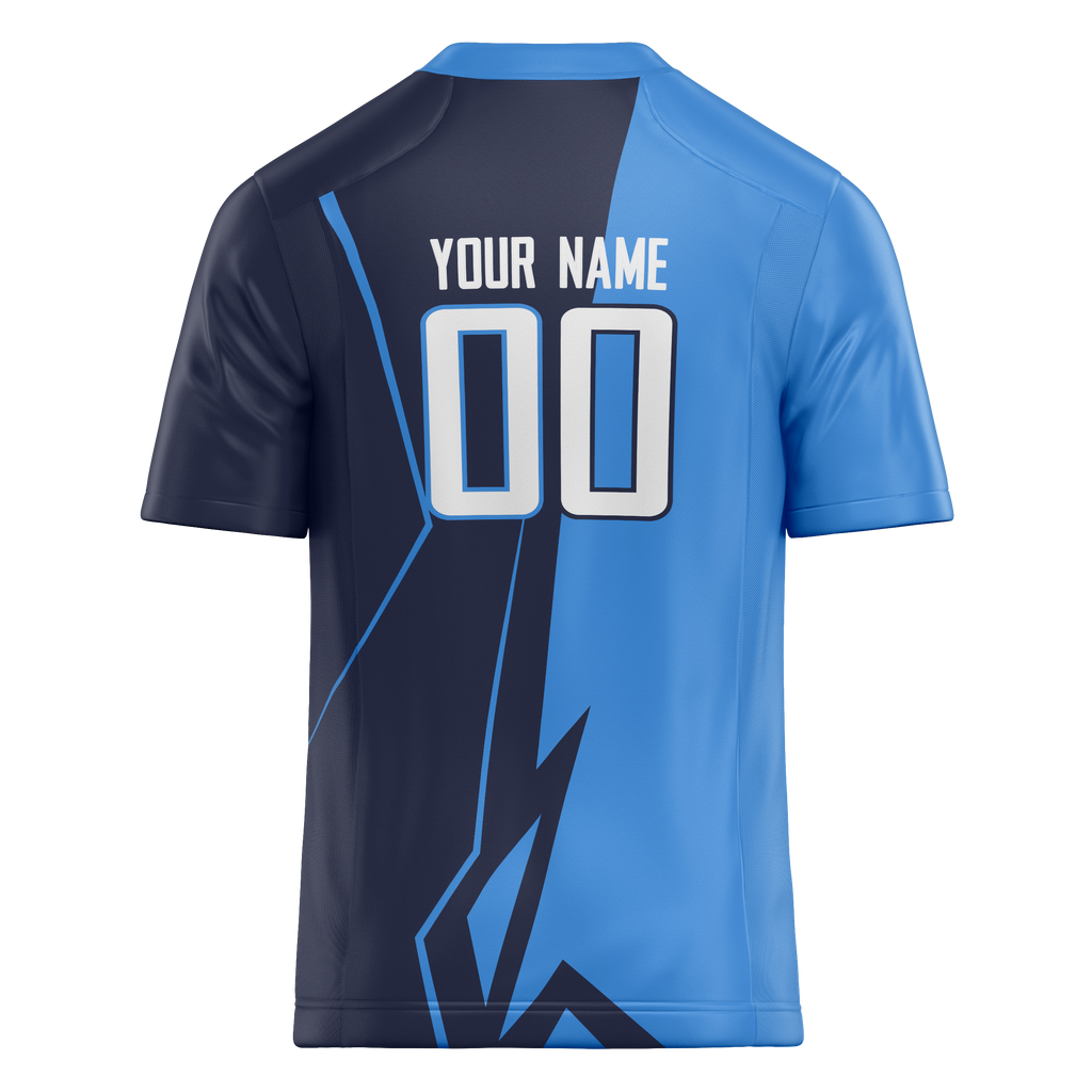 Custom Team Design Navy Blue & Blue Colors Design Sports Football Jersey FT00TT051820