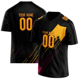 Custom Team Design Black & Yellow Colors Design Sports Football Jersey FT00WC010112