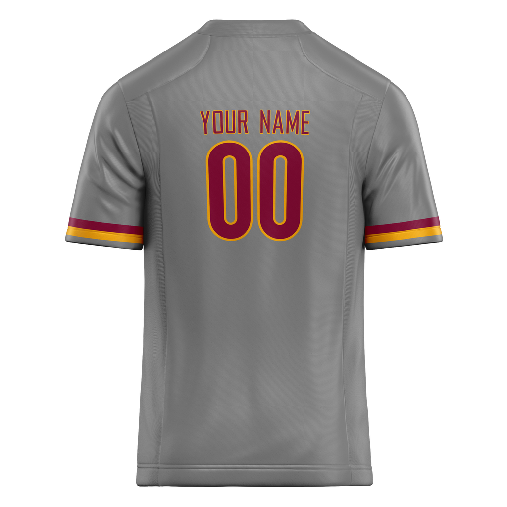 Custom Team Design Gray & Silver Colors Design Sports Football Jersey FT00WC040304