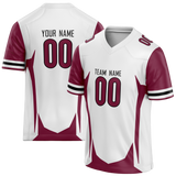 Custom Team Design White & Maroon Colors Design Sports Football Jersey FT00WC050208