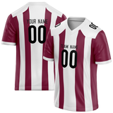 Custom Team Design White & Maroon Colors Design Sports Football Jersey FT00WC060208