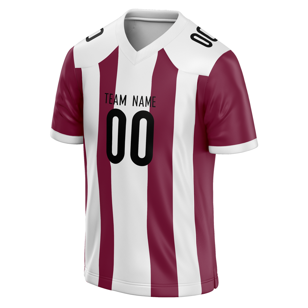 Custom Team Design White & Maroon Colors Design Sports Football Jersey FT00WC060208