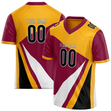 Custom Team Design Light Orange & Maroon Colors Design Sports Football Jersey FT00WC091108