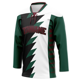 Custom Team Design Kelly Green & White Colors Design Sports Hockey Jersey HK00AC051502