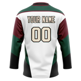 Custom Team Design White & Kelly Green Colors Design Sports Hockey Jersey HK00CB100215
