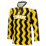 Custom Team Design Yellow & Black Colors Design Sports Hockey Jersey HK00PP011201