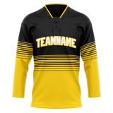 Custom Team Design Black & Yellow Colors Design Sports Hockey Jersey HK00PP020112