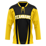 Custom Team Design Black & Yellow Colors Design Sports Hockey Jersey HK00PP050112