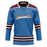 Custom Team Design Blue & Maroon Colors Design Sports Hockey Jersey HK00NYR102008