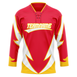 Custom Team Design Red & Yellow Colors Design Sports Hockey Jersey HK00LAK020912