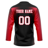 Custom Team Design Black & Red Colors Design Sports Hockey Jersey HK00CH020109