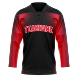 Custom Team Design Black & Red Colors Design Sports Hockey Jersey HK00CH020109