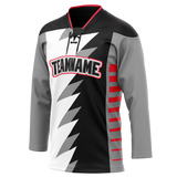 Custom Team Design Gray & Black Colors Design Sports Hockey Jersey HK00CH040301