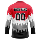 Custom Team Design Red & Black Colors Design Sports Hockey Jersey HK00CH050901