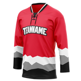 Custom Team Design Red & Black Colors Design Sports Hockey Jersey HK00CH060901