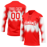 Custom Team Design Red & White Colors Design Sports Hockey Jersey HK00NYI010902