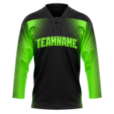 Custom Team Design Black & Green Colors Design Sports Hockey Jersey HK00FP080114