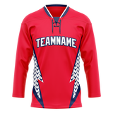 Custom Team Design Red & White Colors Design Sports Hockey Jersey HK00CA060902