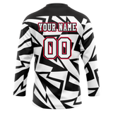 Custom Team Design Black & White Colors Design Sports Hockey Jersey HK00PF010102