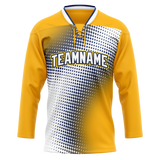 Custom Team Design Gold & White Colors Design Sports Hockey Jersey HK00NP091302