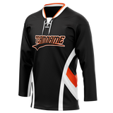 Custom Team Design Black & White Colors Design Sports Hockey Jersey HK00PF040102