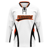 Custom Team Design White & Black Colors Design Sports Hockey Jersey HK00CH090201
