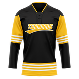 Custom Team Design Black & Yellow Colors Design Sports Hockey Jersey HK00PP010112