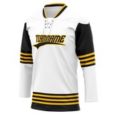 Custom Team Design White & Black Colors Design Sports Hockey Jersey HK00PP060201