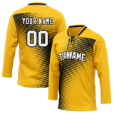 Custom Team Design Yellow & Black Colors Design Sports Hockey Jersey HK00PP091201