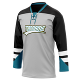 Custom Team Design Silver & Black Colors Design Sports Hockey Jersey HK00SJS090401