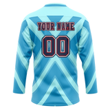 Custom Team Design Teal & Blue Colors Design Sports Hockey Jersey HK00SK091720