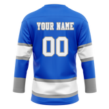 Custom Team Design Blue & White Colors Design Sports Hockey Jersey HK00TBL052002