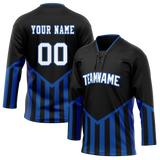 Custom Team Design Black & Blue Colors Design Sports Hockey Jersey HK00BS070120