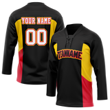 Custom Team Design Black & Red Colors Design Sports Hockey Jersey HK00VC020109