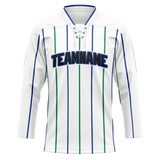 Custom Team Design White & Royal Blue Colors Design Sports Hockey Jersey HK00VC030219
