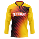 Custom Team Design Yellow & Black Colors Design Sports Hockey Jersey HK00SJS051201