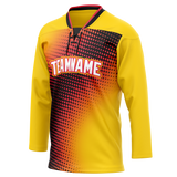 Custom Team Design Yellow & Black Colors Design Sports Hockey Jersey HK00VC051201