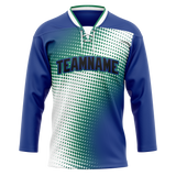 Custom Team Design Royal Blue & White Colors Design Sports Hockey Jersey HK00VC101902