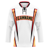 Custom Team Design White & Cream Colors Design Sports Hockey Jersey HK00SB060205