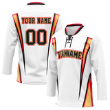 Custom Team Design White & Cream Colors Design Sports Hockey Jersey HK00VGK060205