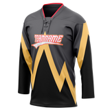 Custom Team Design Gray & Black Colors Design Sports Hockey Jersey HK00VGK100301