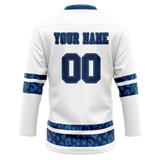 Custom Team Design White & Blue Colors Design Sports Hockey Jersey HK00AD090220